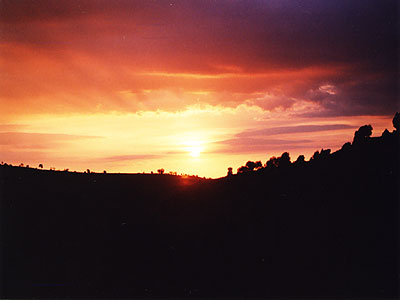 Atardecer en Castrojimeno, Segovia (9-10-2002)